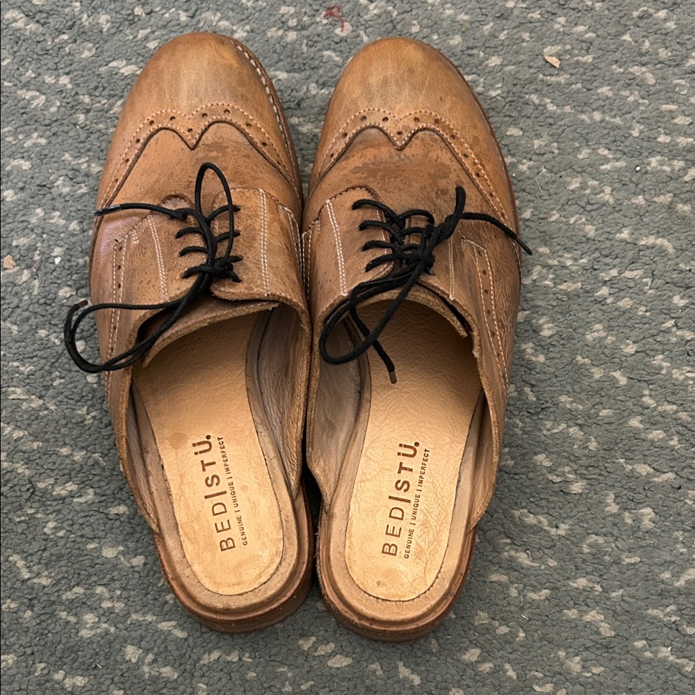 BED|STU Matilda Brown Leather Mules 10